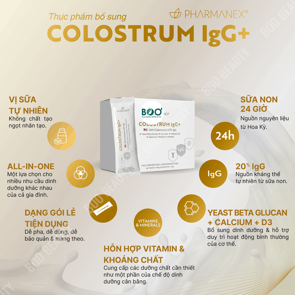Tổng quan sữa non Pharmanex Colostrum IgG+ hỗ trợ tăng đề kháng