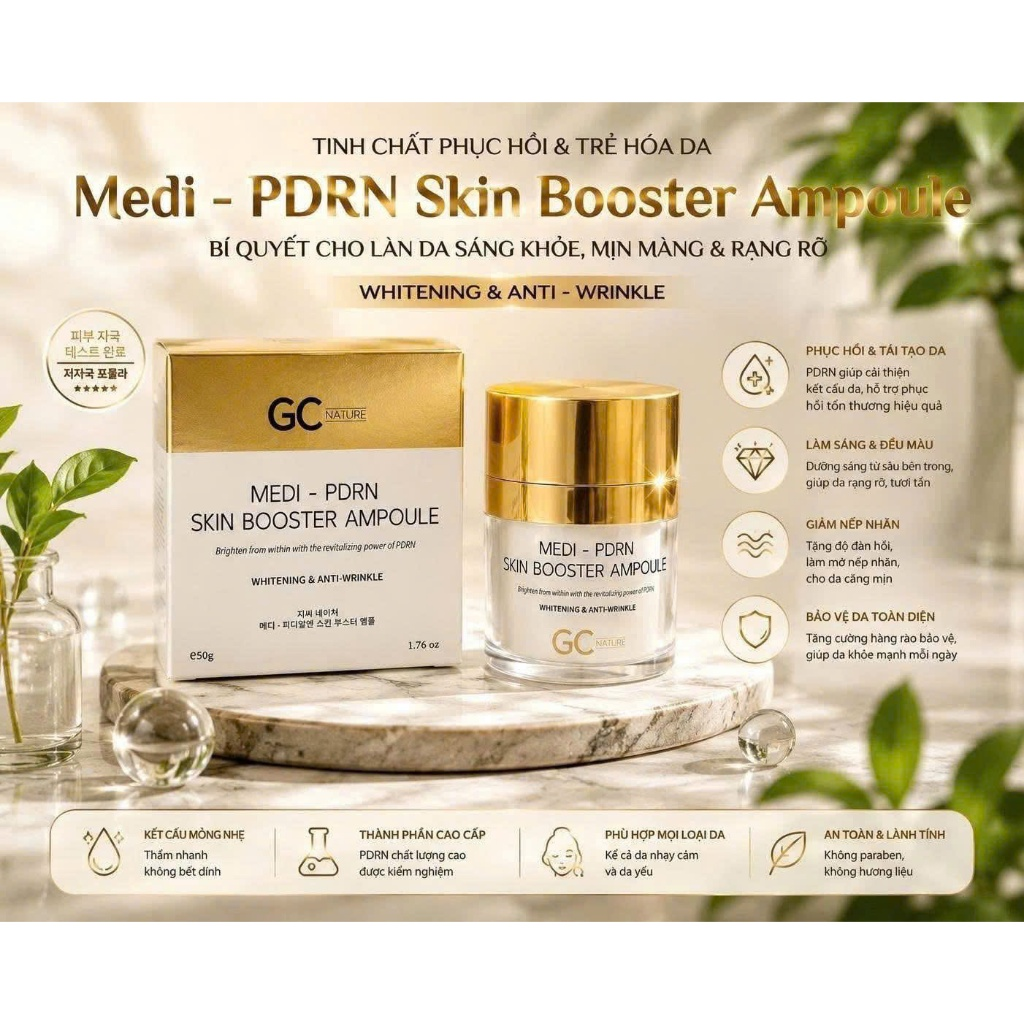 Tổng quan Tinh chất sáng da GC NATURE Medi-PDRN Skin Booster Ampoule