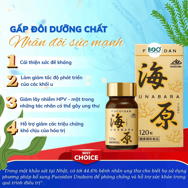 Tổng quan viên uống Fucoidan tảo nâu Yoshikawa Unabara tăng đề kháng