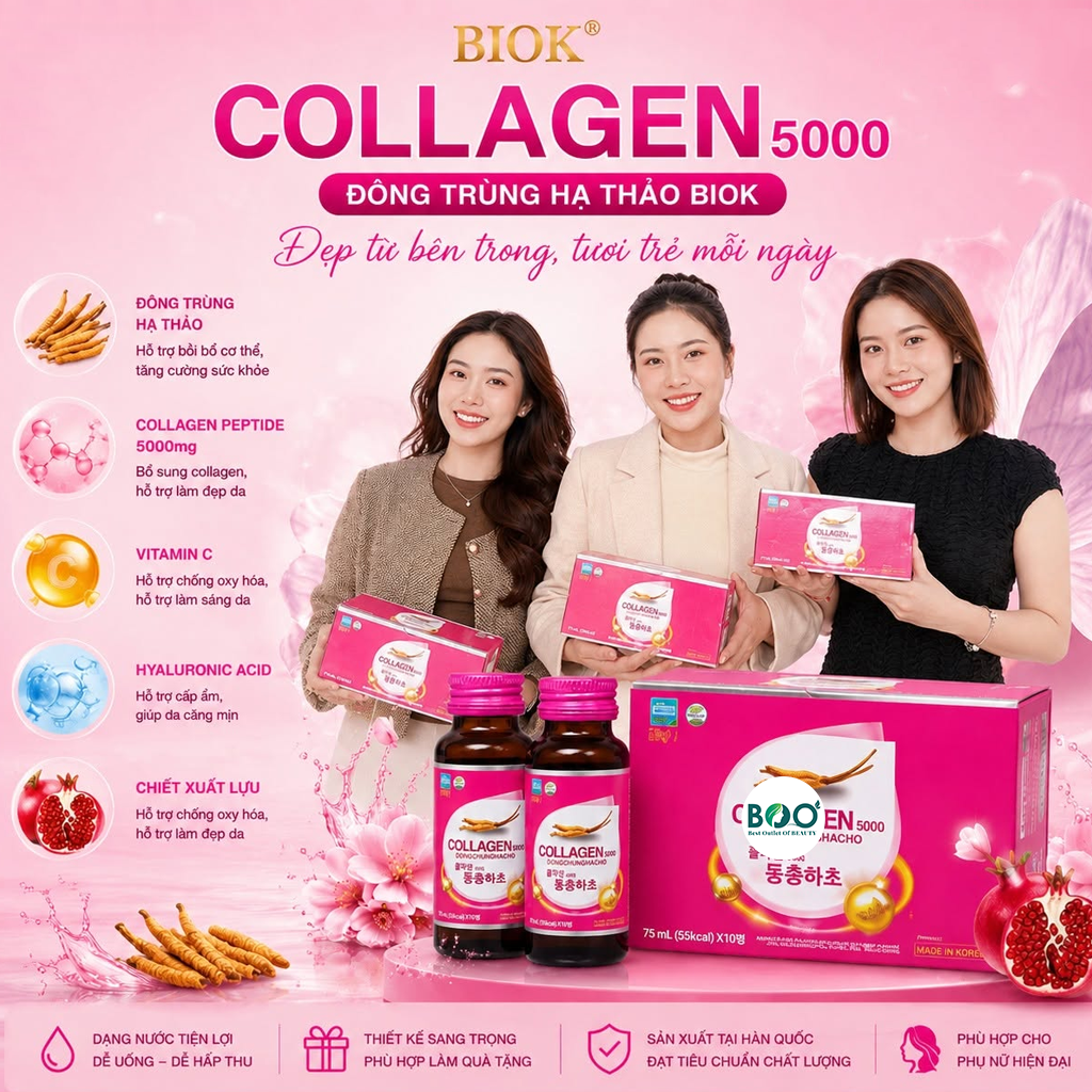 Thành phần chính nước uống Collagen BIOK