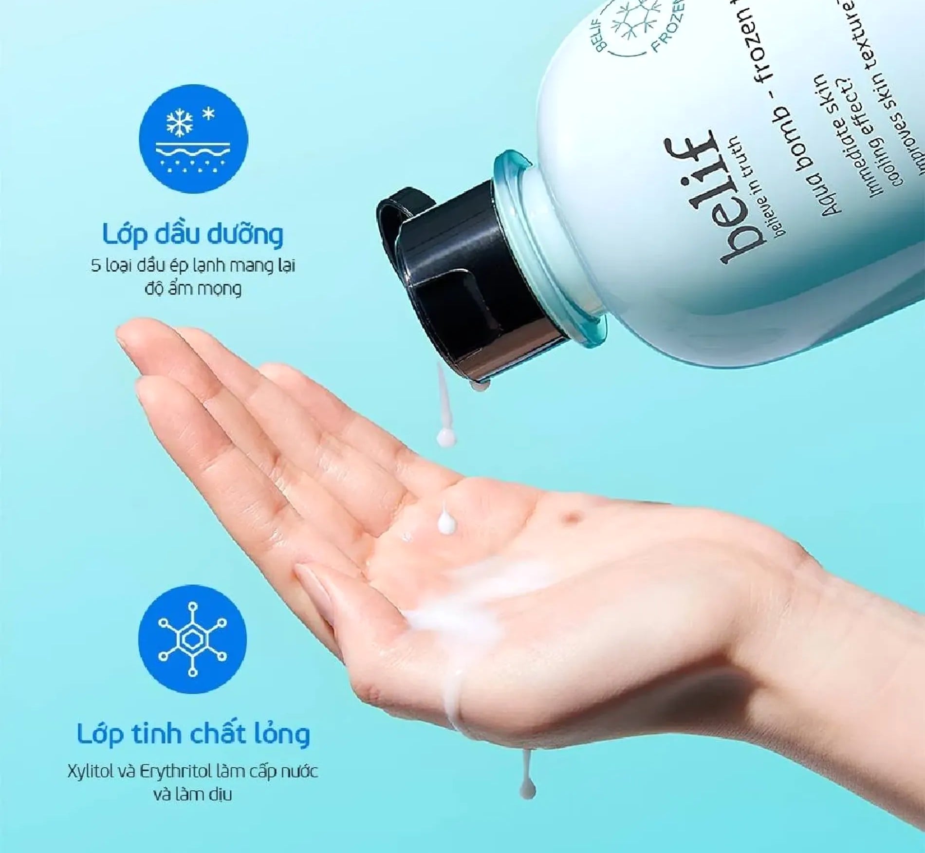 Thành phần cấp ẩm trong Belif Aqua Bomb Frozen Toner