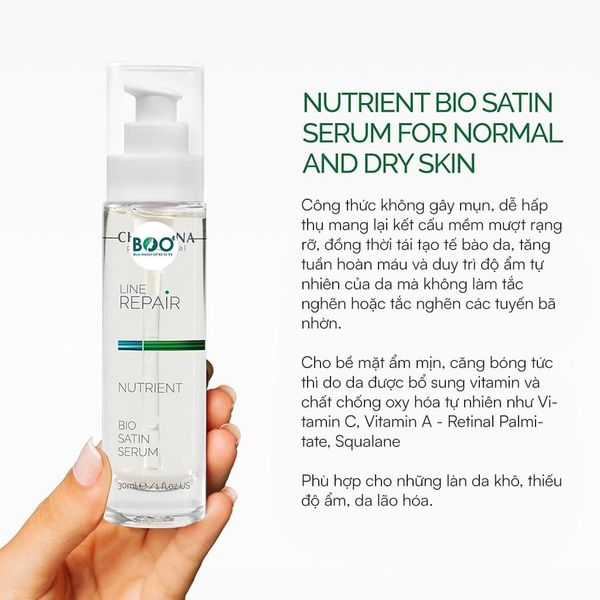 Serum Christina Bio Satin giúp cấp ẩm sâu và cải thiện nền da khô, thiếu sức sống