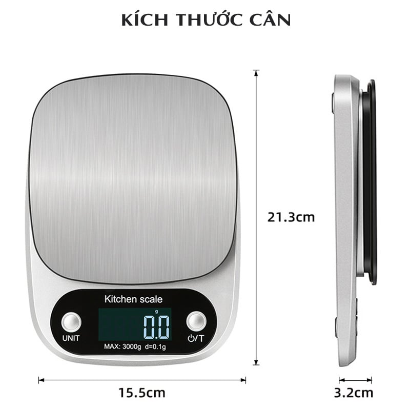 Cân điện tử để bàn 3kg x0,1g