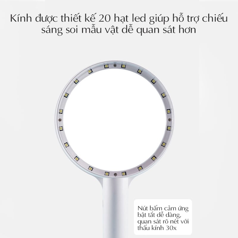 Kính lúp cầm tay pin sạc 30x