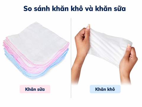 Khi nào nên dùng khăn khô dùng một lần cho bé