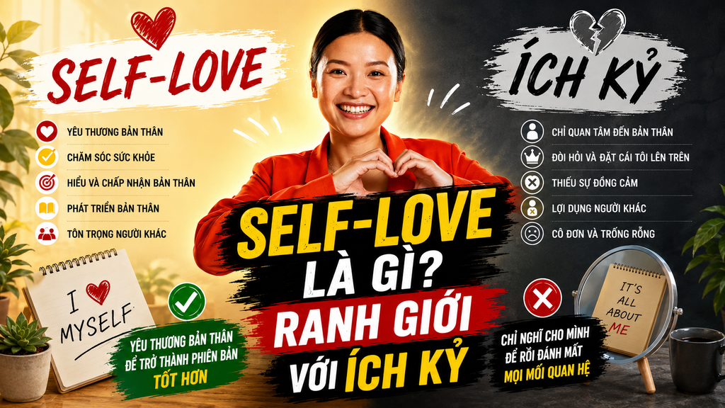 SELF-LOVE LÀ GÌ VÀ RANH GIỚI VỚI ÍCH KỶ