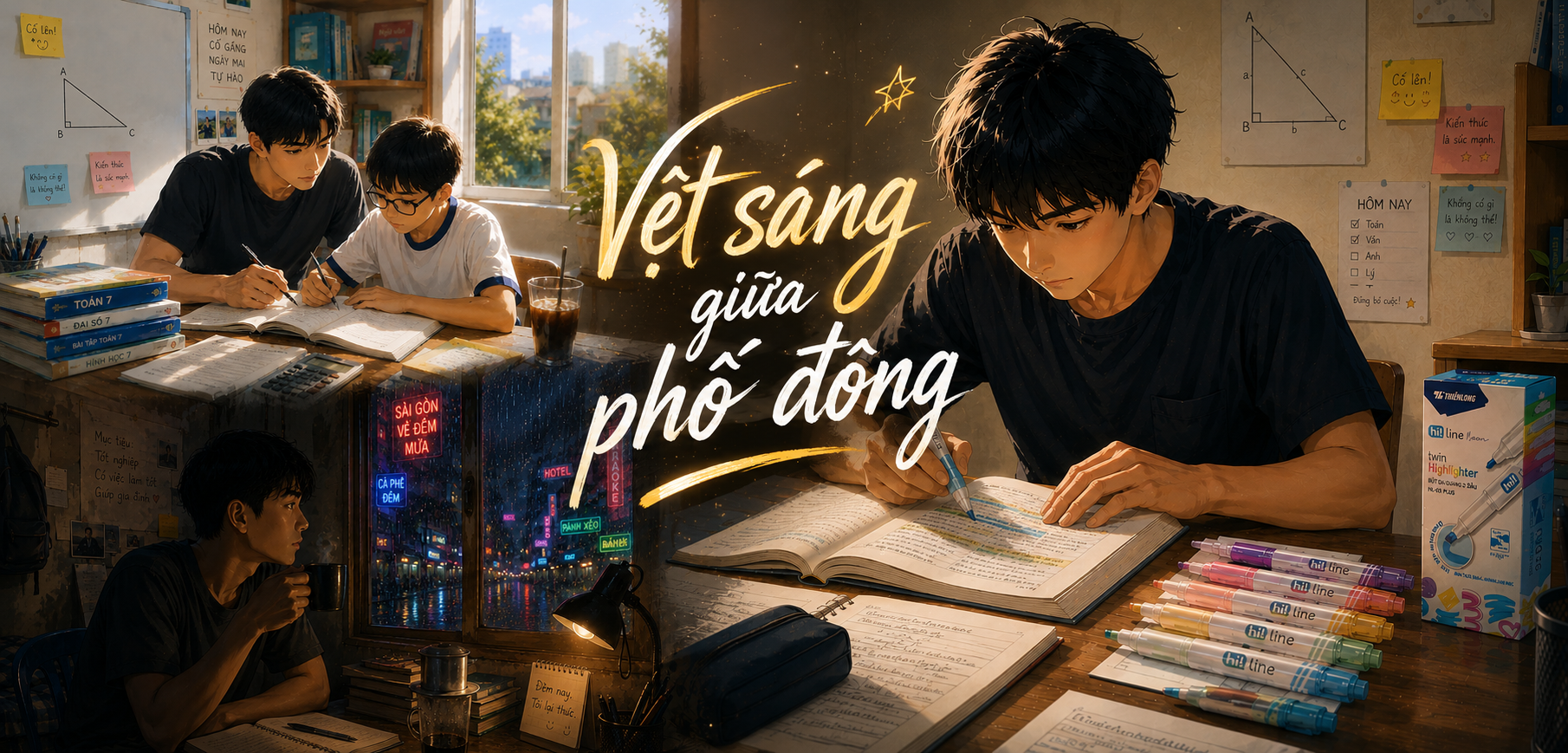 Vệt sáng giữa phố đông