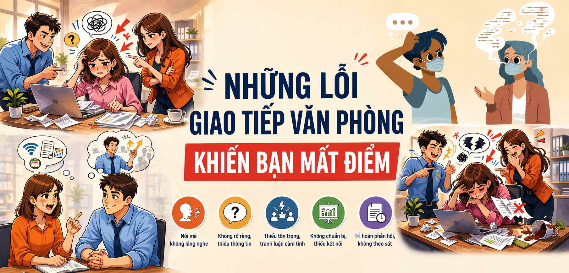 Những lỗi giao tiếp văn phòng khiến bạn mất điểm