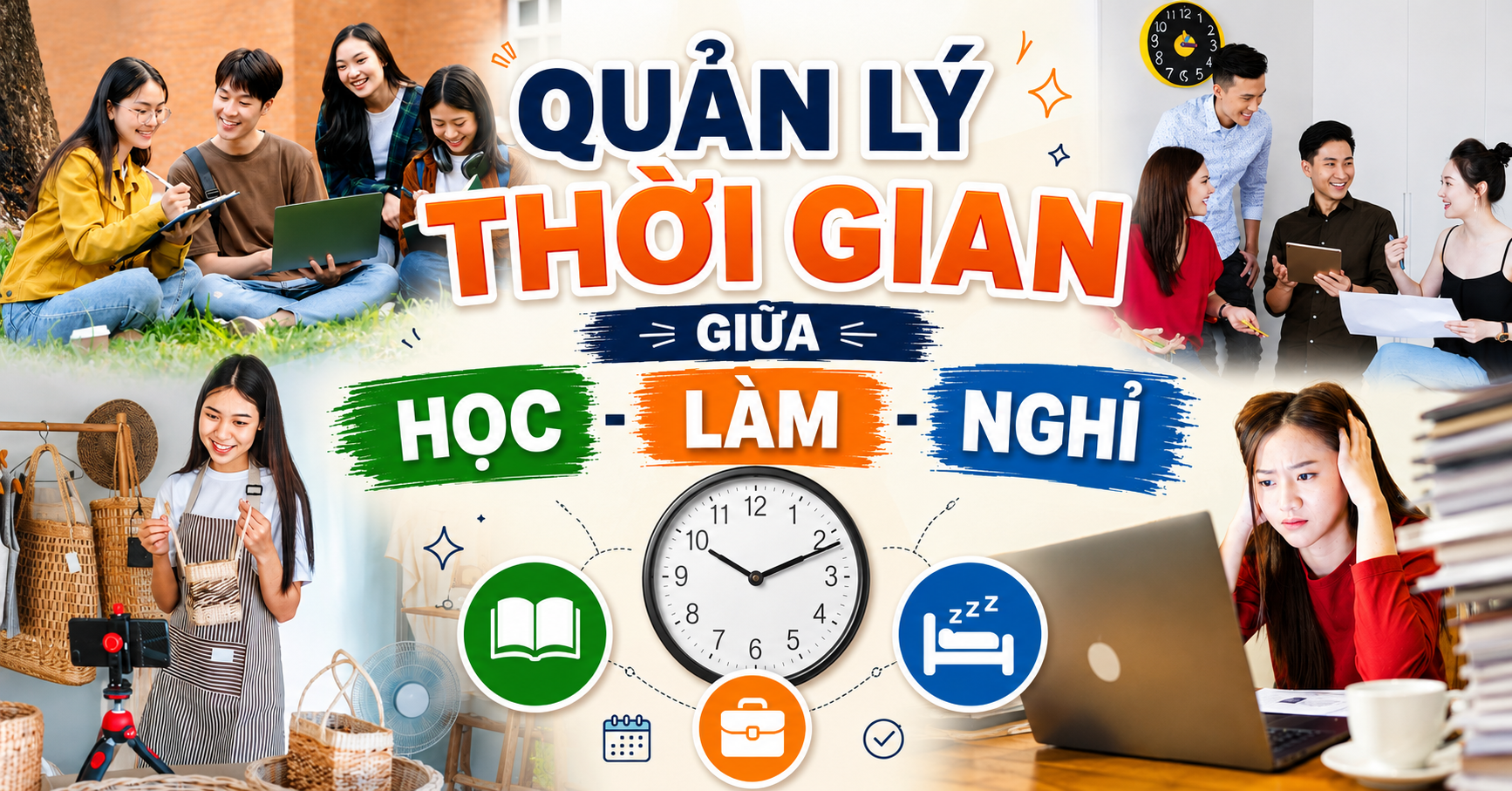 QUẢN LÝ THỜI GIAN GIỮA HỌC - LÀM - NGHỈ