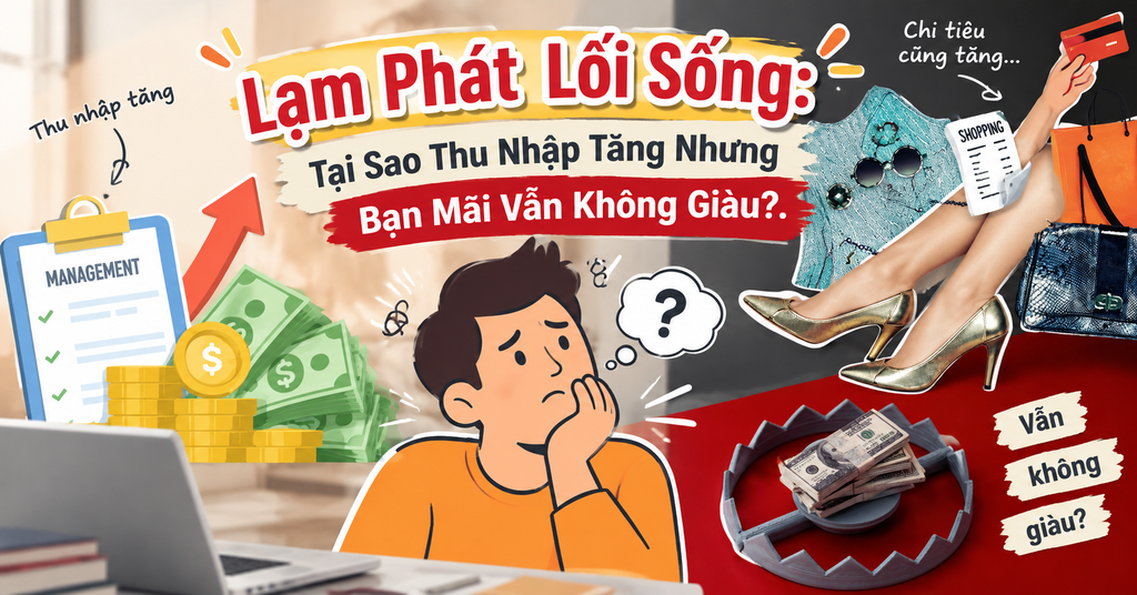 Lạm Phát Lối Sống: Tại Sao Thu Nhập Tăng Nhưng Bạn Mãi Vẫn Không Giàu?