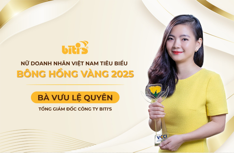 CEO Biti’s Vưu Lệ Quyên được trao tặng danh hiệu “Nữ doanh nhân Việt Nam tiêu biểu - Bông hồng vàng 2025”