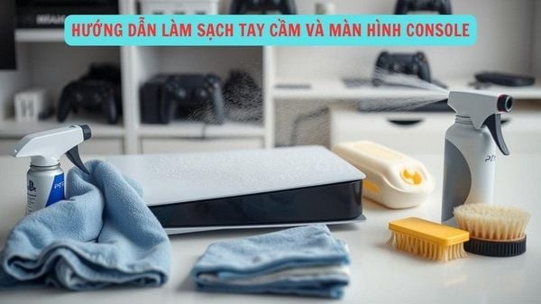 Hướng dẫn làm sạch tay cầm và màn hình console an toàn tại nhà