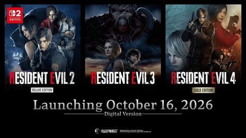 Resident Evil 2, 3 và 4 Remake lên Switch 2 vào tháng 10