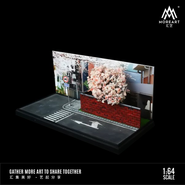 nShop bán Diorama 1:64 Kèm Hộp Trưng Bày Đường Hoa Anh Đào làm quà tặng cho người sưu tầm Tomica Mini GT