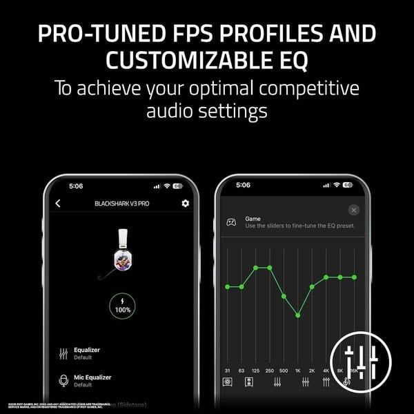 Tùy chỉnh Pro-Tuned FPS Profiles và EQ trên Razer BlackShark V3 Pro nShop