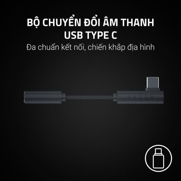 Bộ chuyển đổi âm thanh USB Type C của tai nghe Razer Hammerhead V3 nShop