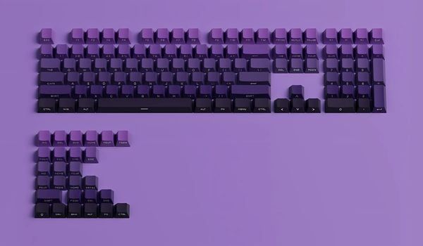 Bộ Keycap bàn phím cơ Veekos Purple Gradient PBT Double-Shot / Cherry profile / 135 nút được thiết kế để có góc gõ tự nhiên