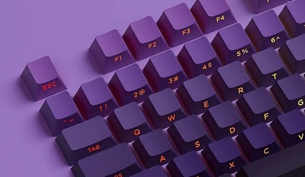 Bộ Keycap bàn phím cơ Veekos Purple Gradient PBT Double-Shot / Cherry profile / 135 nút cực kì bền, khó phai màu