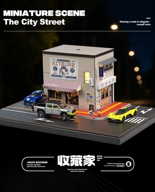 nShop bán Sa bàn Diorama 1:64 Quán rượu góc phố SCJ82039 Shou Cang Jia xuất được hóa đơn đỏ VAT giá tốt