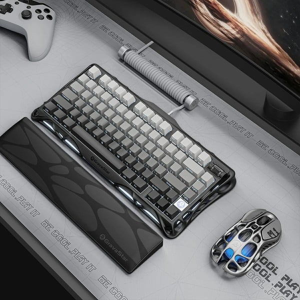 Bàn phím cơ GravaStar Mercury K1 75% Gradient Black có layout 75% thiết kế nhỏ gọn tiết kiệm không gian
