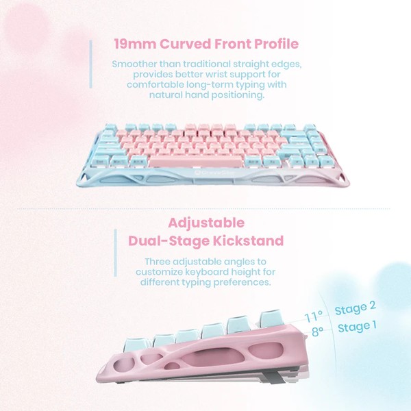 nShop bán bàn phím cơ GravaStar Mercury K1 Lite Special Edition thiết kế công thái học giúp giảm mỏi tay khi dùng