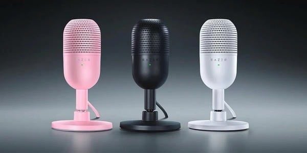 3 màu sắc micro Razer Seiren V3 Mini Đen Trắng Hồng nShop