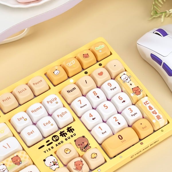 nShop bán Bàn phím cơ AKKO 3108RF V3 Yier and Bubu Yellow USB/Wireless keycap PBT in nhiệt độ bền cao