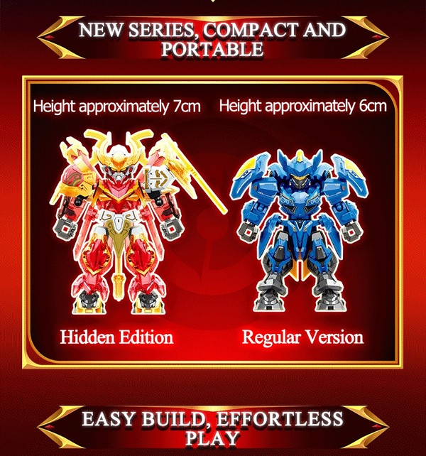 Sembo Block 900043 Hộp Mù Honor of Kings Mecha Robot có kích thước nhỏ gọn dễ trưng bày