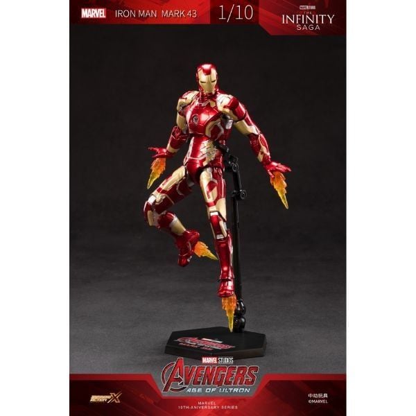 Mô hình nhân vật Marvel Iron Man MK43 ZD Toys ZM08 thiết kế chính xác từng chi tiết, cho bộ sưu tập của bạn thêm ấn tượng