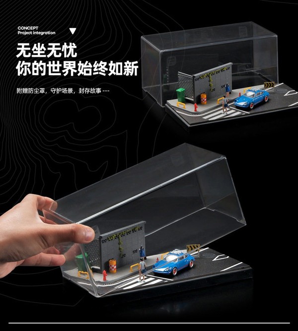 nShop bán Tiểu cảnh Diorama 1:64 Kèm Hộp Trưng Bày - Góc Đường 82003 làm quà tặng bé trai mê xe mô hình