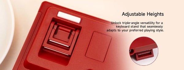 nShop bán bàn phím cơ Veekos K75 Wine Red Frost Pink Switch có thể tùy chỉnh độ cao thoải mái gõ phím