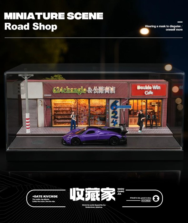 nShop bán Tiểu cảnh Diorama 1:64 Tiệm bách hóa bên đường SCJ82012-A xuất được hóa đơn đỏ VAT giá tốt