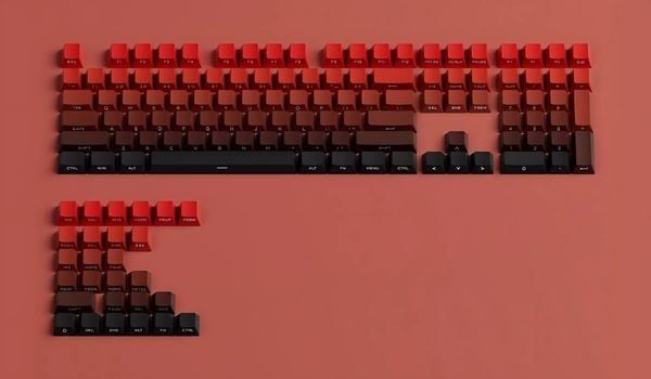 Bộ Keycap bàn phím cơ Veekos Blaze Gradient PBT Double-Shot / Cherry profile / 135 nút  cực bền, không mai màu,mòn