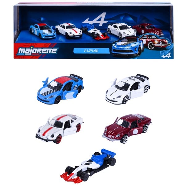 Bộ 5 Xe Mô Hình MAJORETTE Alpine 5 Pieces Giftpack thích hợp làm quà tặng cho người sưu tầm xe diecast