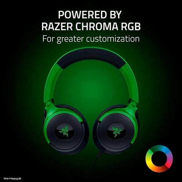 Hệ thống đèn Razer Chroma RGB trên tai nghe Kraken V4 X Minecraft nShop