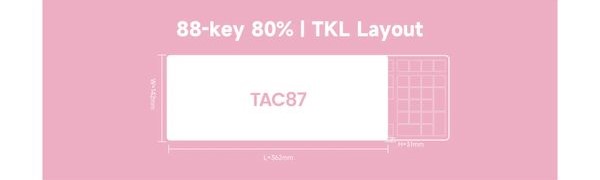 nShop bán bàn phím cơ không dây AKKO TAC87 Prunus Lannesiana Stellar Rose thiết kế nhỏ gọn tiết kiệm diện tích