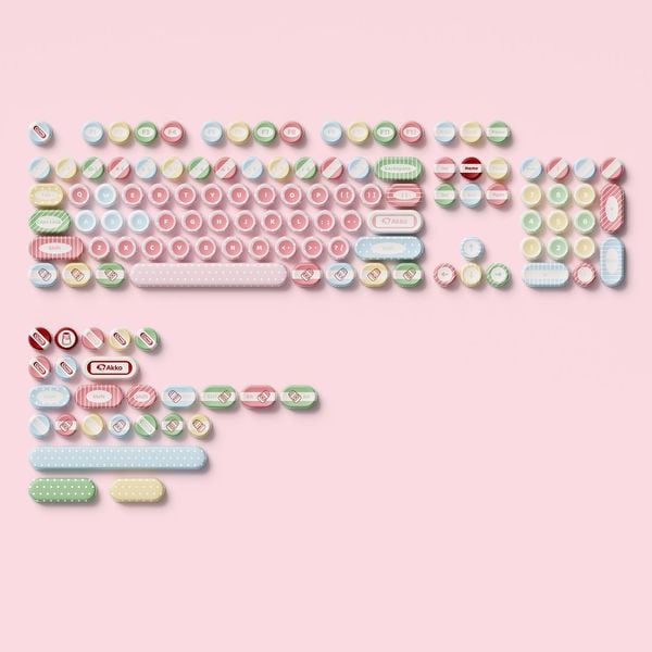 nShop bán bộ keycap bàn phím cơ AKKO BottleCap Keycaps - Classic chất liệu PBT cao cấp độ bền cao