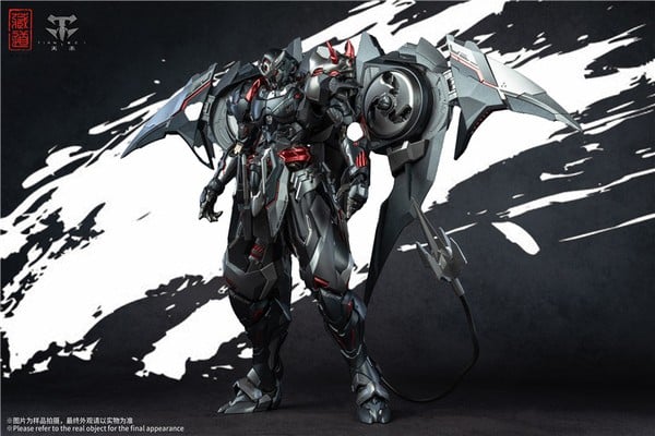CangDao CD-07B Shadow Realm Zhan Ming Black Phantom khi gắn backpack sau lưng