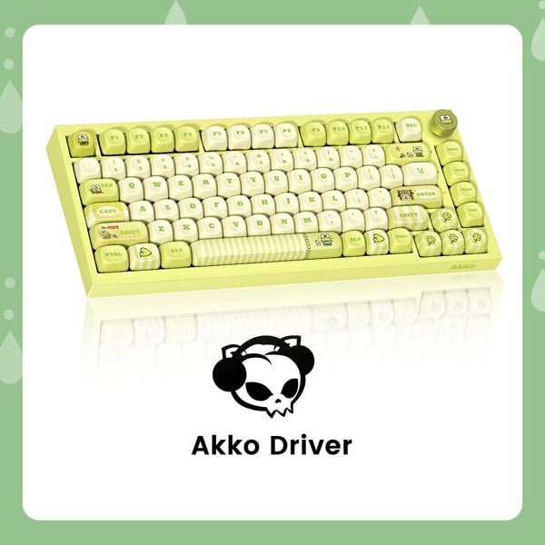 Bàn phím cơ không dây AKKO KeroKero Keroppi 5075 V5 hỗ trợ web và cloud driver