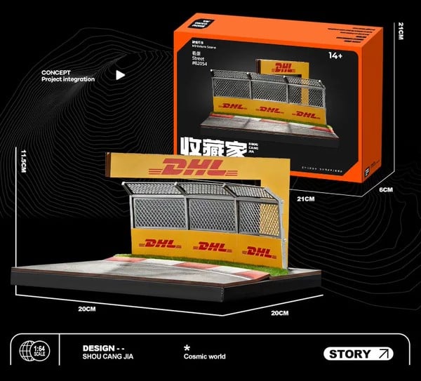 nShop bán Sa bàn Diorama tỉ lệ 1:64 Góc cua đường đua thể thao SCJ82054 tiểu cảnh động tạo cảm giác di chuyển