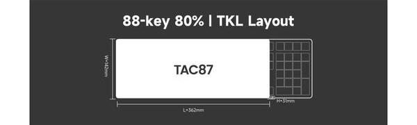 nShop bán bàn phím cơ không dây AKKO TAC87 Black & Gold Mirror 3 Mode thiết kế nhỏ gọn tiết kiệm diện tích