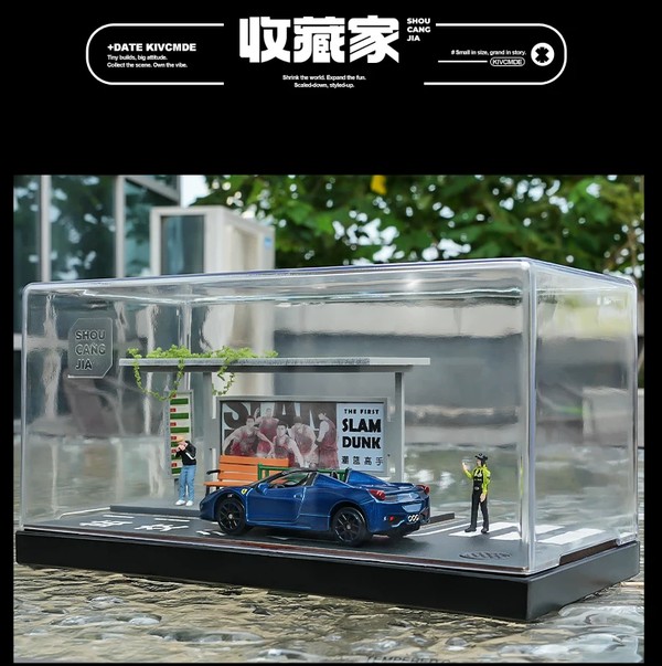nShop bán Diorama tỉ lệ 1:64 Trạm dừng xe bus SCJ82010 Shou Cang Jia trang trí nhà, cửa hàng, quán cà phê độc đáo