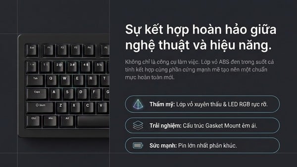 nShop bán Bàn phím cơ không dây AKKO 5087 V3 Black Transparent giao nhanh tận nhà trong ngày giá tốt