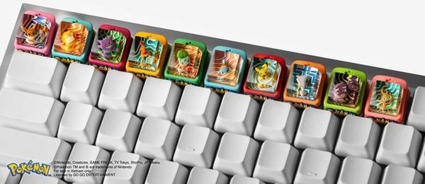 nShop bán bộ sưu tập Pokémon Artisan Keycaps - Dwarf Factory dành tặng Việt kiều bạn bè mê Pokemon Quốc tế
