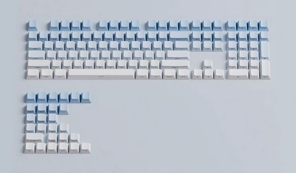 Bộ Keycap bàn phím cơ Veekos Blue Gradient PBT Double-Shot / Cherry profile / 135 nút màu sắc ttươi sáng, bắt mắtắ