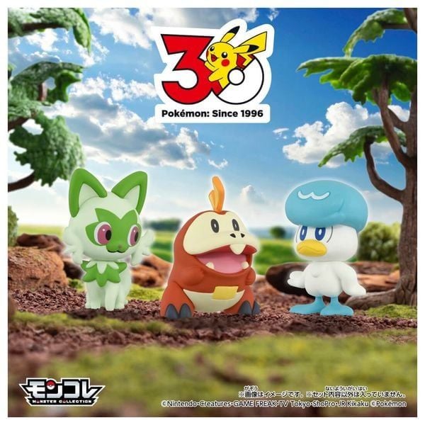 review mô hình Pokemon 30th Anniversary Moncolle Paldea Starter Set đẹp nhất