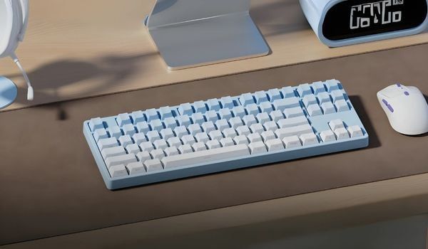 Bộ Keycap bàn phím cơ Veekos Blue Gradient PBT Double-Shot / Cherry profile / 135 nút phụ kiện chính hãng