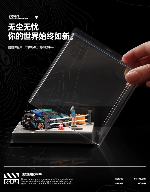 nShop bán Sa bàn Diorama 1:64 Lan can nắp cống ven đường SCJ82014-A tiểu cảnh có nắp chống trầy xước sơn xe