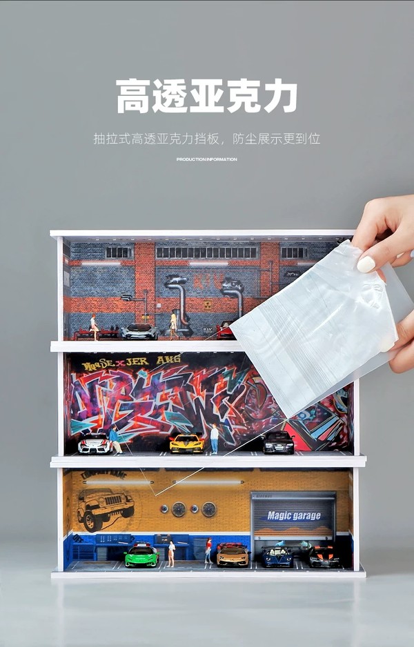nShop bán Sa bàn Diorama tỉ lệ 1:64 Gara nhiều bối cảnh SCJ384 Shou Cang Jia kích thước lớn chứa được nhiều xe