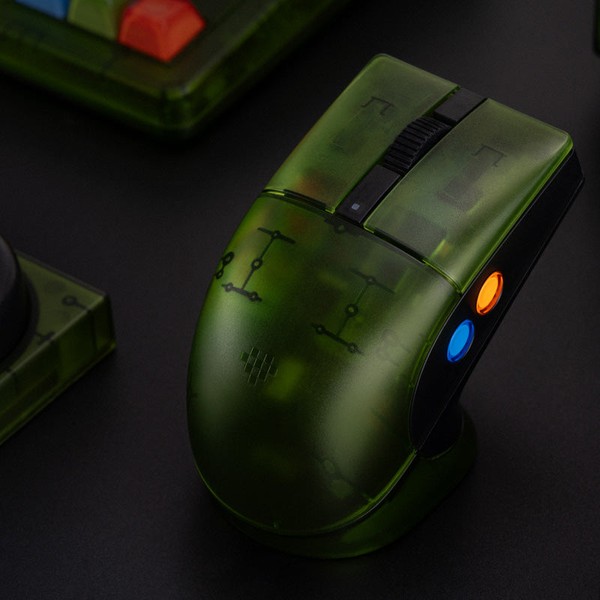 nShop bán Chuột Không Dây 8BitDo Retro R8 Mouse Xbox Edition có nút 2 bên lập trình macro mapping được